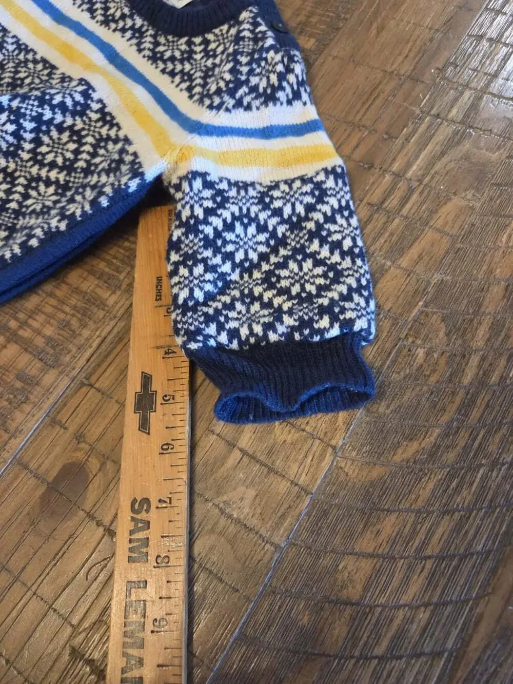 Vintage Baby Gap 6-12mo 100% Lambswool Lined 100%cotton Sweater